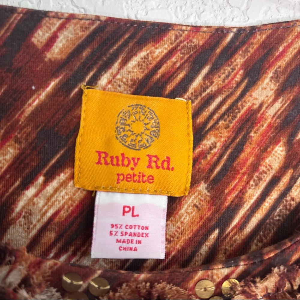 Ruby Rd. Multicolor Textured Women's Blouse - Picture 3 of 7